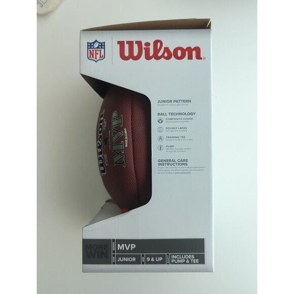 Wilson Junior MVP Series NFL Football 9 & Up Includes Training Tee And Pump - Picture 2 of 5